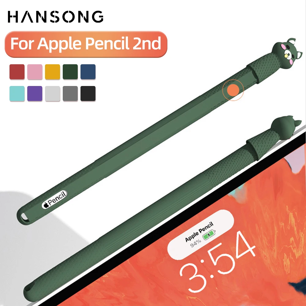 Apple Pencil Case for iPad Apple Pencil 2nd Generation Soft Silicone Cover Stylus Pen Protector Case iPad Accessories