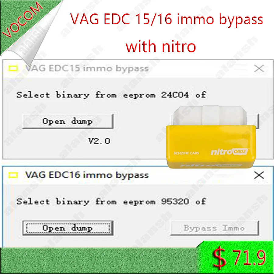 Vag Edc15 Edc16 Immo Off Immobilizzatore Bypass Per Eeprom 24 C04 95320