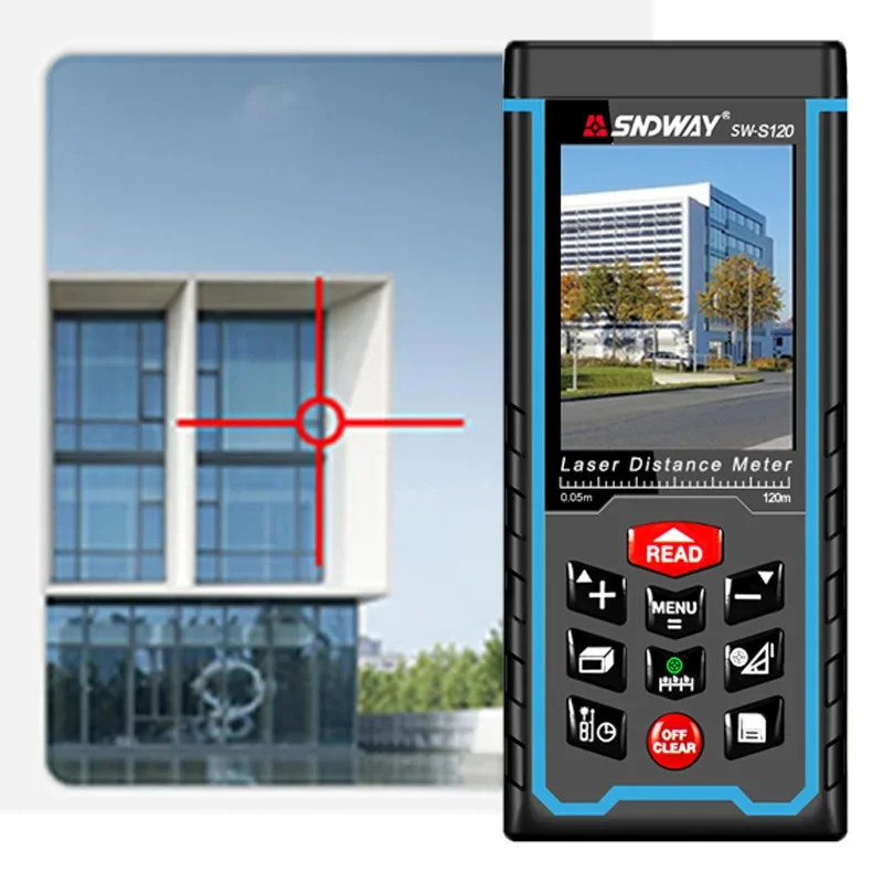SNDWAY 80m 120m Laser Distance Meter Tape measure Digital Camera Function Laser
