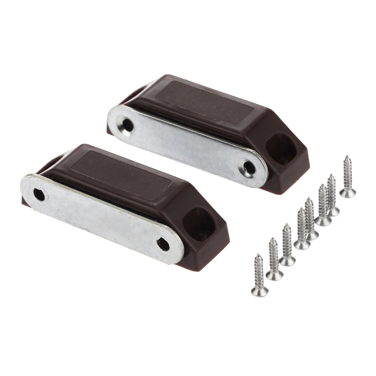Magnetic Cabinet Catches Door Catches Magnetic Cabinet Latches Cabinet Door Latch 2Pcs 59*16MM Magnetic Door Catches Kitchen Cupboard Wardrobe Magnetic Cabinet Latch Catches Furniture Hardware with Screws