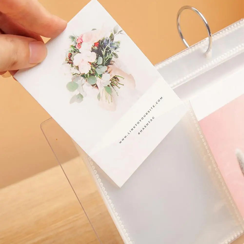 3-6 Inches Desktop Small Photo Album Acrylic Flip-up Mini Photo Book Display Rack 34/68 Pockets Picture Display Stand