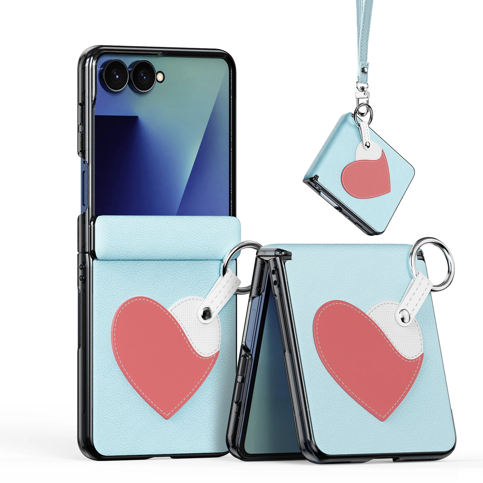 Ultra Thin Leather Flip Case with Shockproof Full Body Protection & Lanyard Design