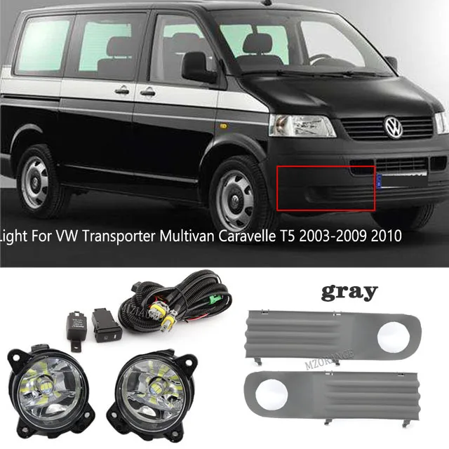 Mistlampen VW Transporter T5 Zwart