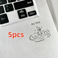Humorous I'M Fine High - Gloss Stickers - Personalized Sarcastic Decals for Laptops and DIY Tech Accessories (5Pcs)