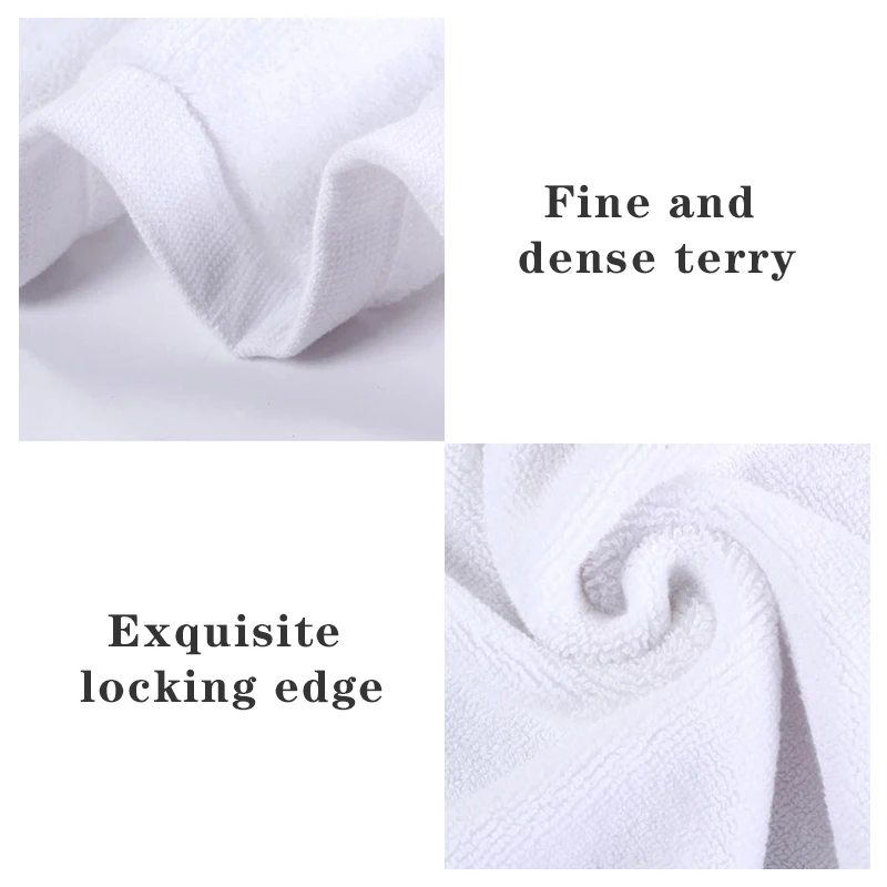 White Bath Towel for Hotel, Large Beach Towel, Absorbent Quick-drying Bathroom Towel, Cotton, Good Quality, 100x200cm