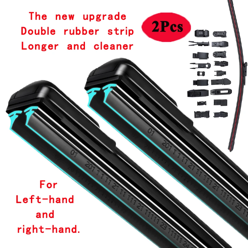 

For FIAT Strada Pick Up 178 278 1998 2000 2005 2009 2010 2012 2015 2016 2017 2018 2019 Double Rubber Windshield Wiper Blades