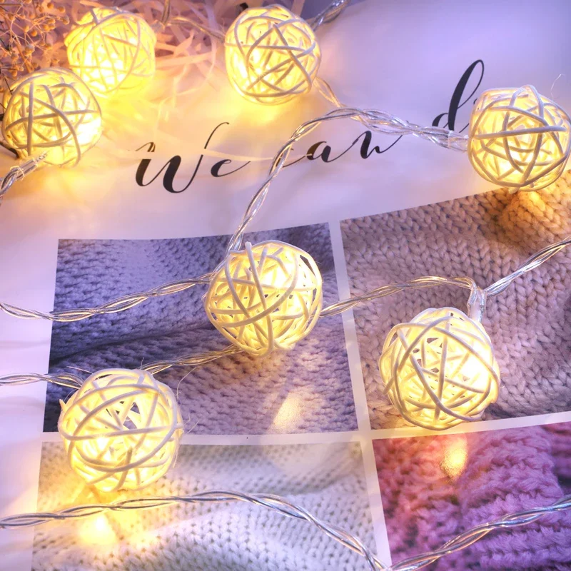 

Festival decoration, star lights, room decoration, LED color flashing string birthday decoration, rattan ball light string
