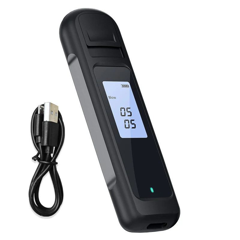 

New Portable Non-Contact Alcohol Breath Tester with Digital Display Screen USB Rechargeable Breathalyzer Analyzer High Accuracy