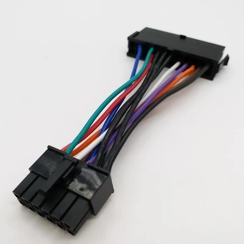 Adattatore di alimentazione principale ATX PSU 24 pin a 10 pin cavo intrecciato guaina per IBM/Lenovo PC scheda madre e server 12 pollici (30 cm