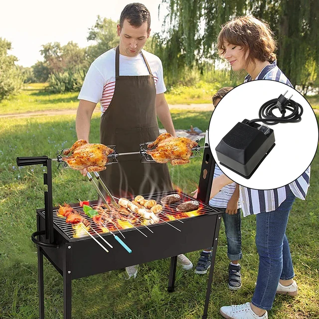 Grill Rotisserie Kit Aluminium Alloy Rotisserie Motor 70KG