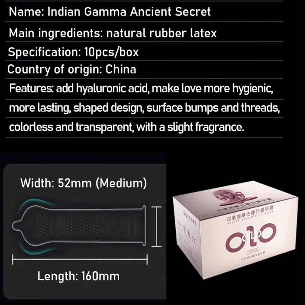 OLO Condom Delay for Men Physical Long Lasting Pellet Threaded Penis Sleeve Sex Tools Male Adult Sex Cock Sleeve Для Мужчин 18＋