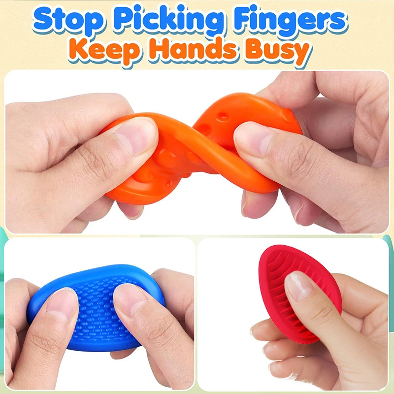 6PCS Soft Worry Stone Fidget Toy Autism Kid Calming Sensory Stone Fidgeting Stress Fingers Activity Toy Adults Anxiety ReliefToy fidget toy,sensory fidget toy,anti stress toy,finger sensory toy