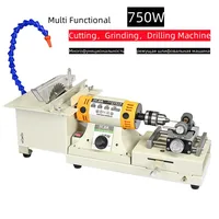 220V 750W 5 IN 1 Multifunctional Desktop Polishing Machine Jade Carving Grinding Cutting Machine Round Bead Punching Machine 1