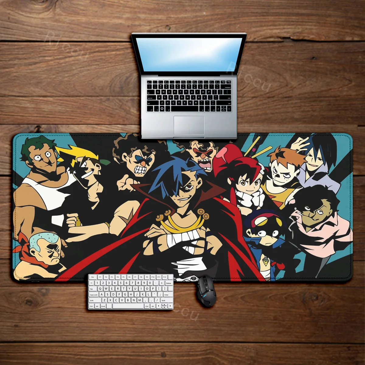 Gurren lagann mauspad großes spiel zubehör maus matte tastatur matte schreibtisch pad xxl computer mouse pad pc gamer laptop mausepad – Detail 8