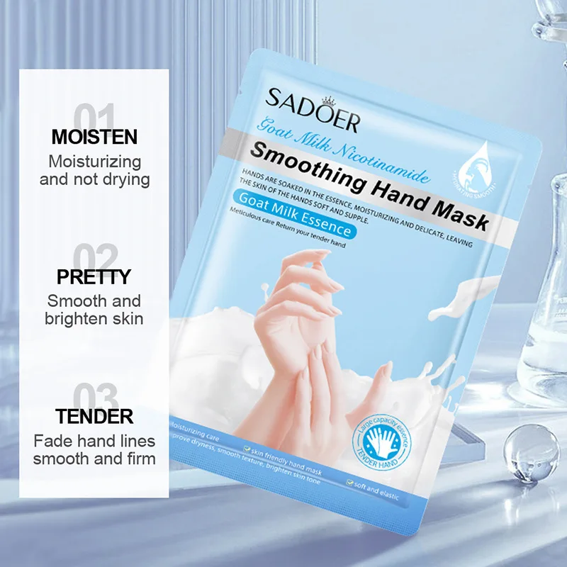 3 Pairs SADOER Lavender Hand Mask Moisturizing Whitening Anti-aging Hydrating Hand Gloves for Hands Skin Care Products