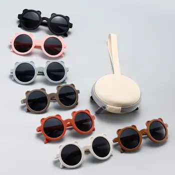 Occhiali da sole in plastica Tinta unita a forma di orso Occhiali per bambini Stile infantile Accessori per occhiali alla moda Festa in spiaggia