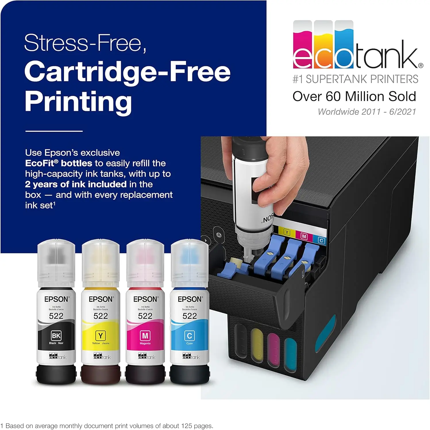 EcoTank ET-2800 Wireless Color All-in-One Cartridge-Free Supertank Printer with Scan and Copy â€“ The Ideal Basic Home- Black 2