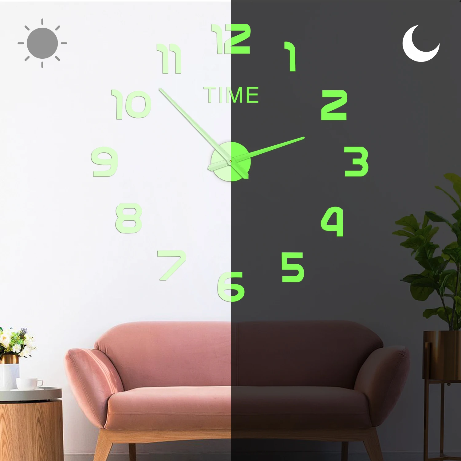 Modern Design DIY Large Decorative 3D Wall Clocks Reloj Pared Adhesivo  Roman Numerals Mirror Big Clocks Stickers Watches - AliExpress