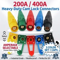 200A 400A Cam Lock Connector High Current Power Plug & Panel Socket Set 120-150mm2 Male Plug Female Socket High Power Connector 1