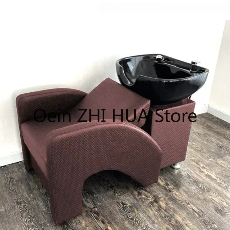 Barber Shop Recliner Shampoo Chair Hair Wash Bed Hairdressing Big Shampoo Chair Comfort Luxury Massageador Furniture QF50SC