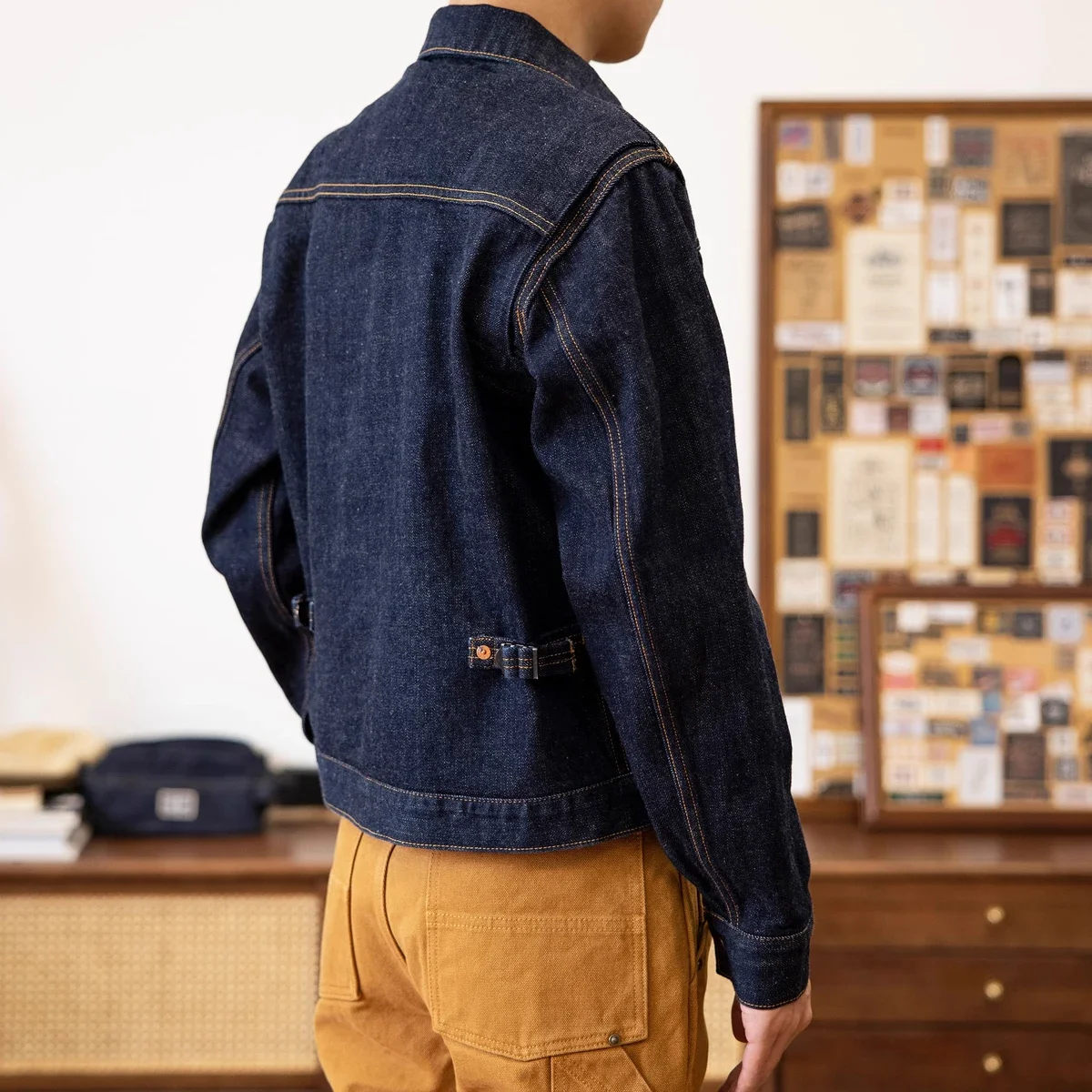 Red Tornado 11MJ Selvedge Denim Jacket Men's Rugged Wear Unlined Western Jean Outerwear 3