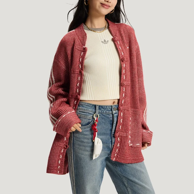 Adidas véritable trèfle hommes et femmes tricoté doux veste de sport à la mode KT3852 1