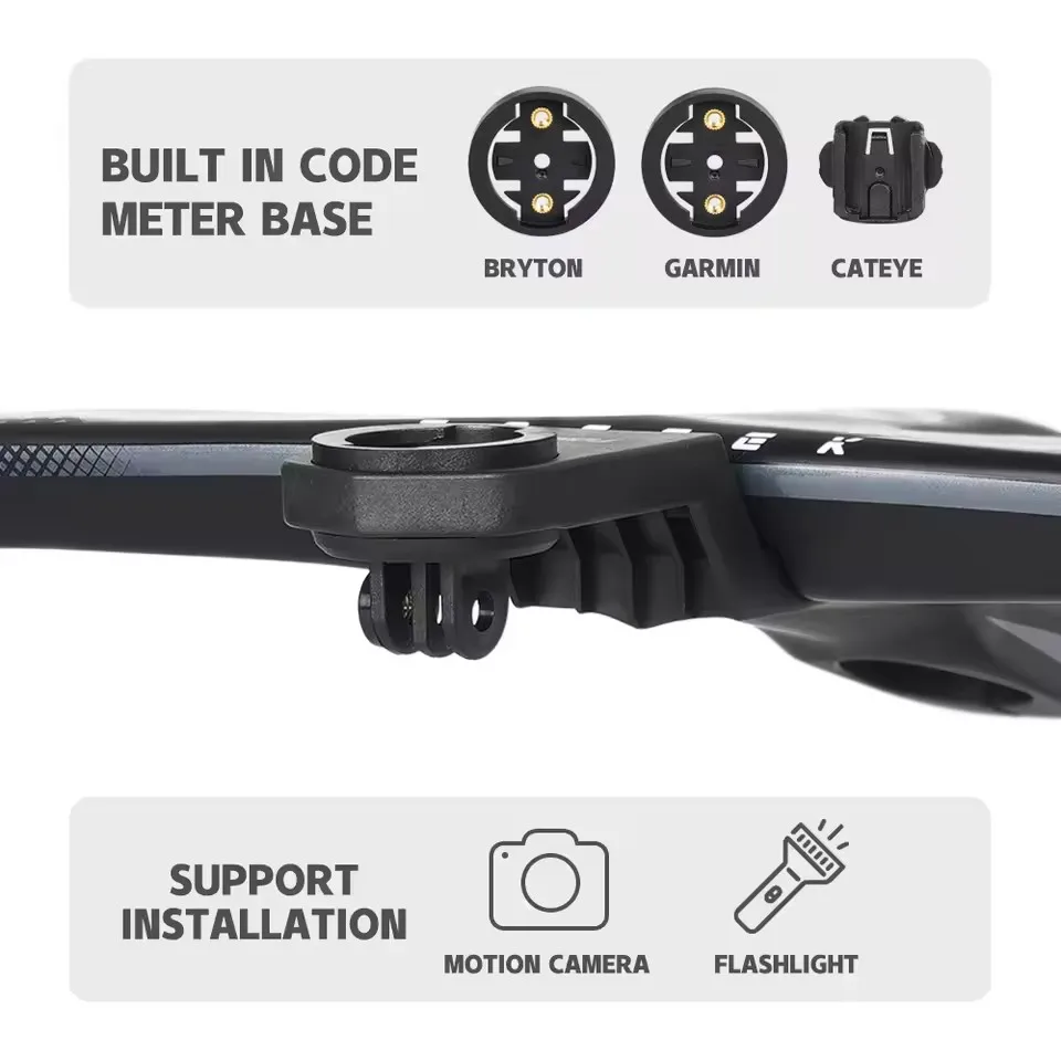 TOSEEK TR5500 Full Internal Cable Routing Road Bicycle Handlebar T800 Carbon Integrated Handlebar Di2 With Bike Computer Holder bicycle handlebar