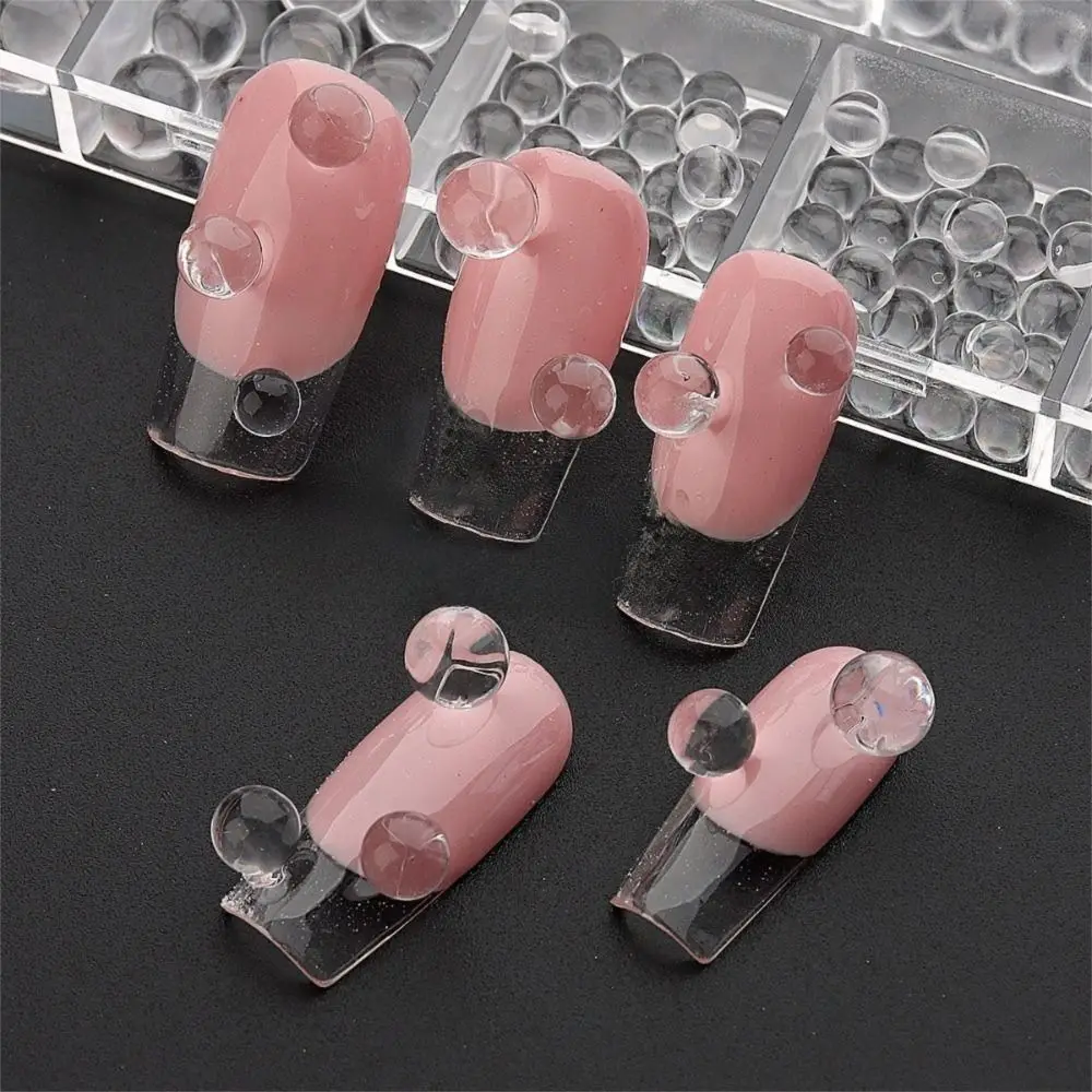 패션 투명 라운드 비즈 네일 액세서리 버블 비즈 입체 네일 장식 네일 비즈 참 DIY 네일