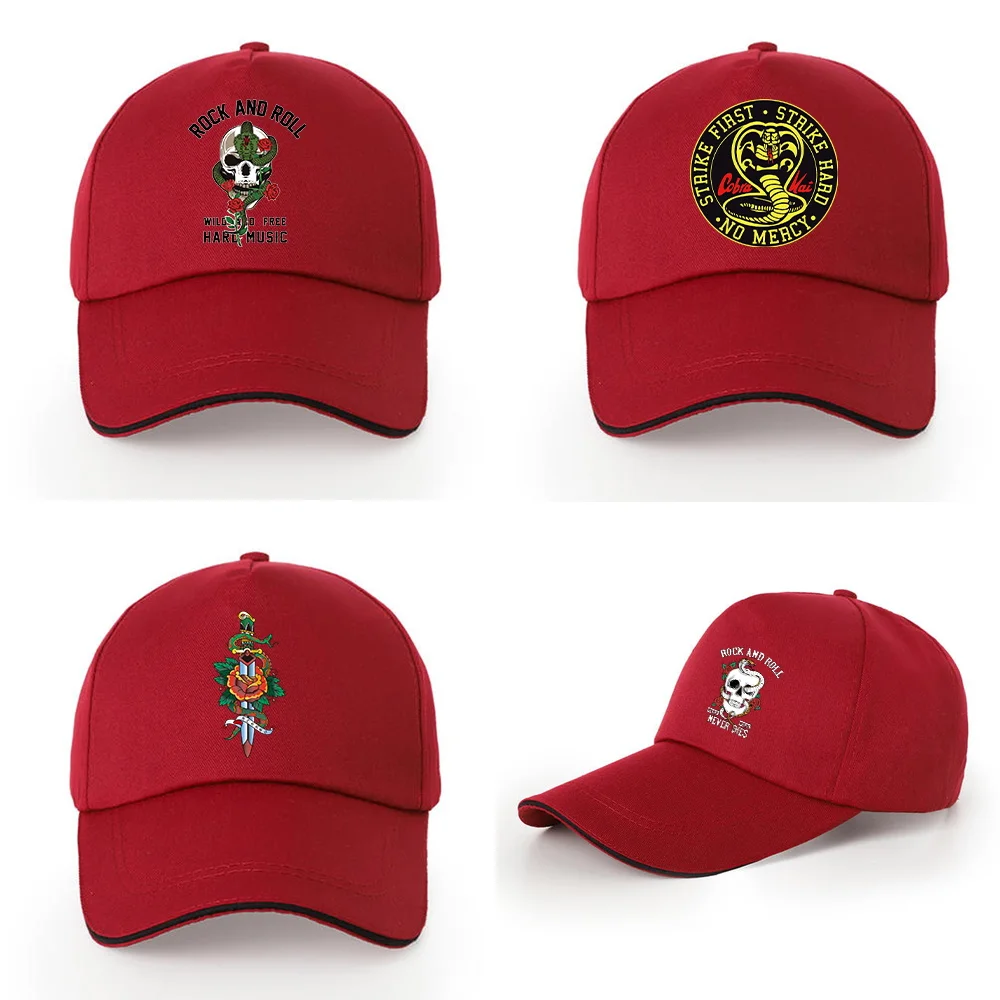 

Unisex Summer Adjustable Baseball Hat Outdoor Sport Sunscreen Visors Hats Street Casual Hip Hop Caps Cobra Print Snapback Cap