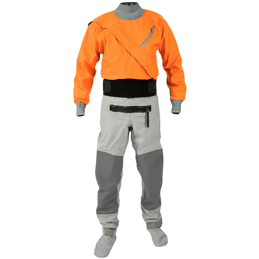 Kayak Dry Suits for Men, Latex Cuff, Splash Collar, Flatwater Paddling Gasket, Neck and Wrist,