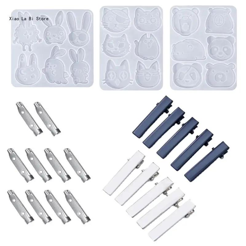 

Fun and Functional Silicone Mold Hair Accessories Mold Clear Animal Features Mould Convenient Jewelry Making Tool XXFD