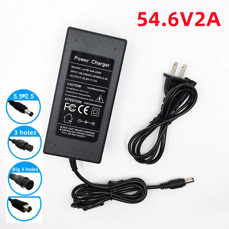 54.6V2A Charger 54.6v 2A Electric Bike Lithium Battery Charger for 48V  Li-ion Lithium Battery Pack XLR Plug 54.6V2A Charger
