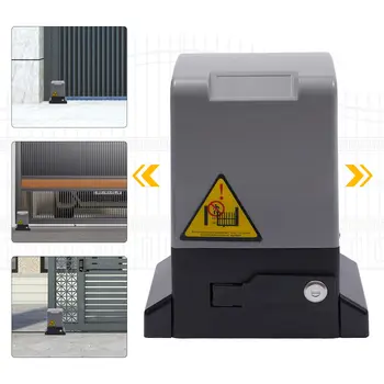 550W/750W Sliding Electric Gate Opener Set Automatic Motor Hardware Metal Fast Door Opener 1200/1800KG w/Remote Control IP44 1