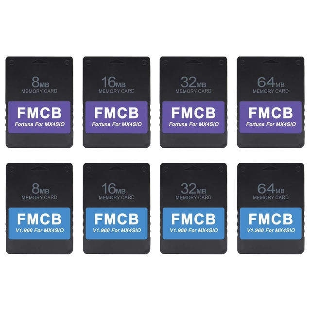 Free McBoot  v1.953 v1.966 & Fortuna Card Compatible with PS2 MX4SIO SIO2SD OPL Installed SD Card Adapter for Slim/Fat Console