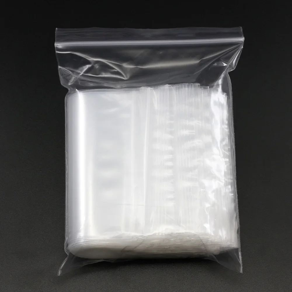 30-100pcs/bag 4*6/5*7/6*8/7*10/8*12cm Zipped Lock Reclosable Plastic Poly Clear Bags Bulk Jewelry Craft Accessory Packaging 5