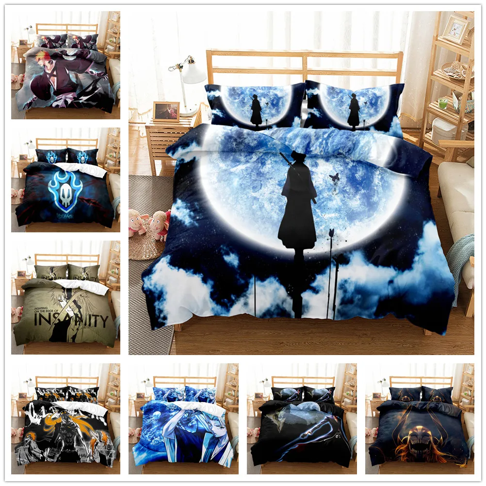 Ichigo Kurosaki Anime Bleach Bedding Set Small Single Twin Double Queen
