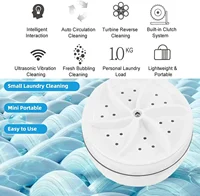 Mini Washing Machine USB Rotating Turbine Portable Washing Machine For Socks Underwear Wash Dishes For Travel Home Business Trip 2