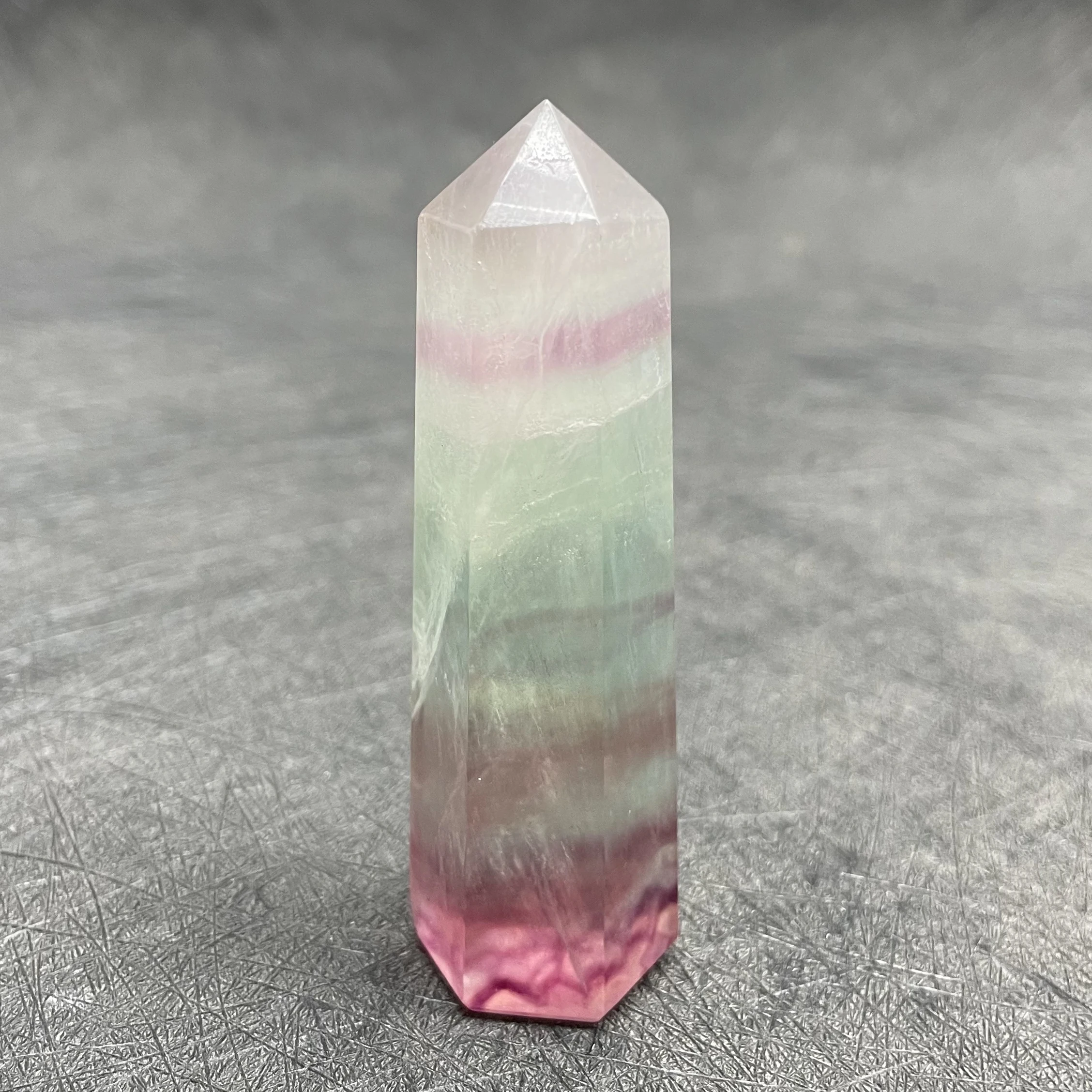 Natural Stone Fluorite Tower Polished Quartz Crystal Wand Point Reiki Healing Gift Room Colorful Decor Obelisk 4