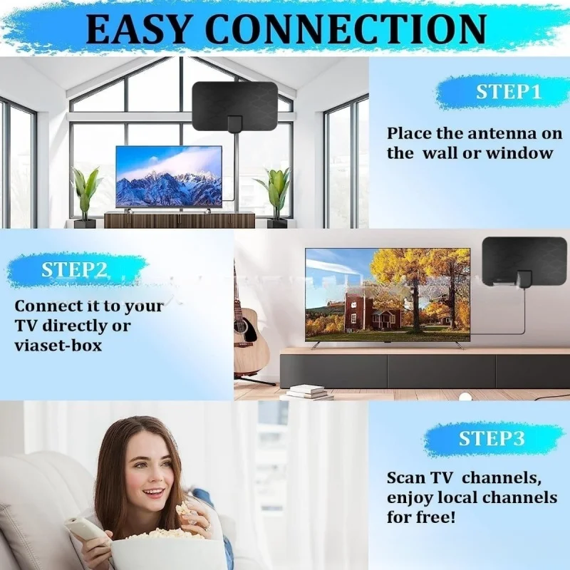 PAYEN 2023 유럽 및 미국 고화질 실내 DVB-T 디지털 TV 안테나, 4K 무료 NBC TV 안테나, 신제품