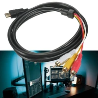 Brand New 1.5m Video Audio AV Cable HDMI-compatible Male To 3 RCA  Adapter Stereo Converter Component For TV HDTV DV DVD PC - Image 3