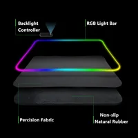 XXL RGB Gaming Mouse Pad New 3D Geometry Desk Mat HD Gamer Accessories Large LED Light Mousepads PC Computer Carpet with Backlit - Image 5