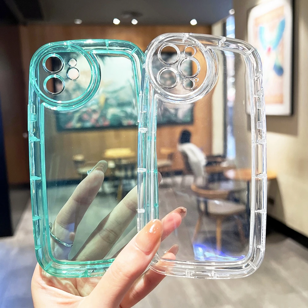 Ottwn Clear Camera Protection Phone Case For iPhone 14 13 Pro Max 11 12
