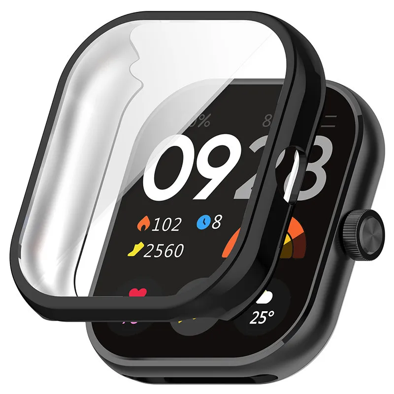 Silicone Strap and Protective Case for Smartwatch with Screen Protector