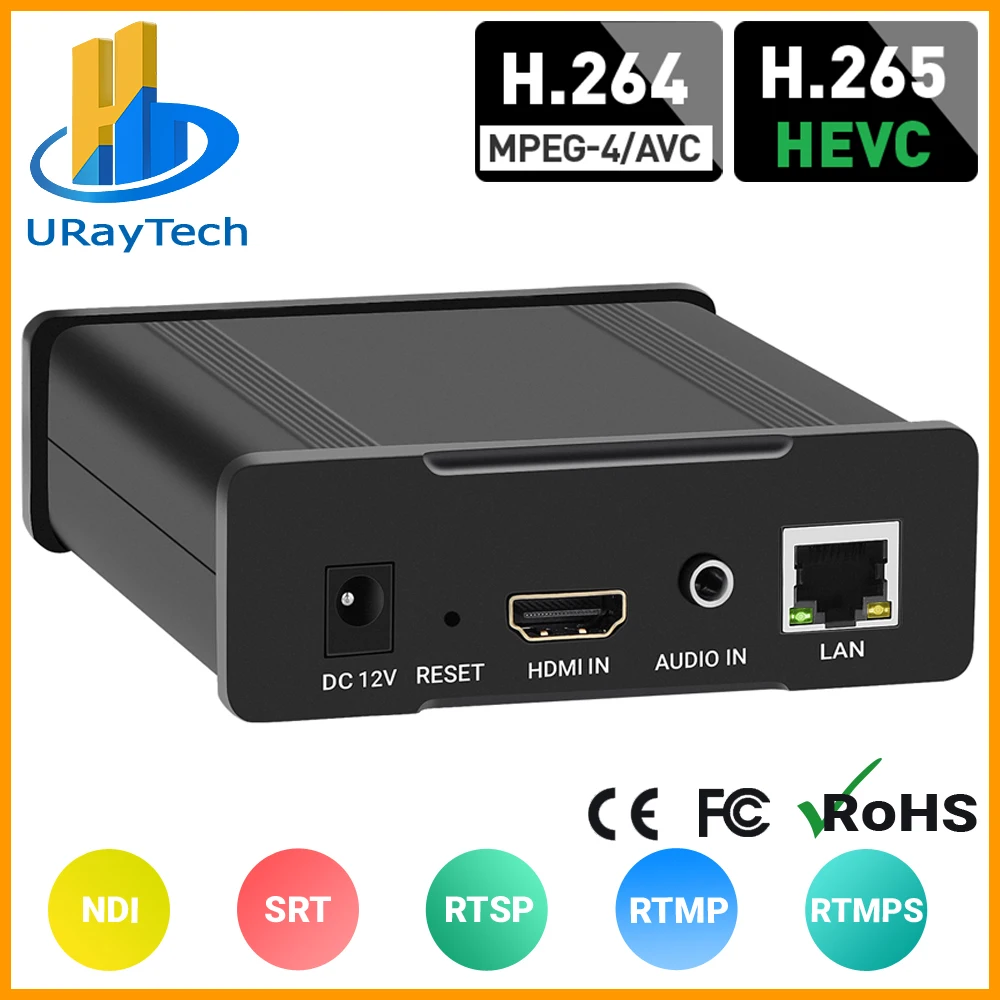 Hevc h 265 h 264 hdmi video encoder live streaming broadcast srt ndi