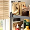 Kitchen Corner Shelf Multi Layers Seasoning Tripod Rack Multifunctional Storage Rack With Hook metal plastic Kitchen Organizer 5