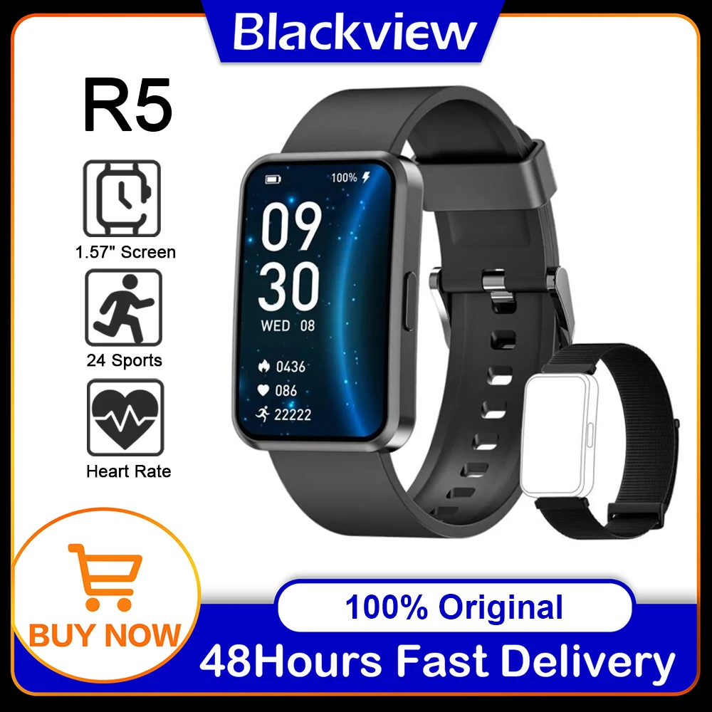 Blackview Sports Smart Watch for Men Women1.57 Full Touch Fitness Tracker  IP68 Waterproof Smartwatch For Huawei Xiaomi Phone
