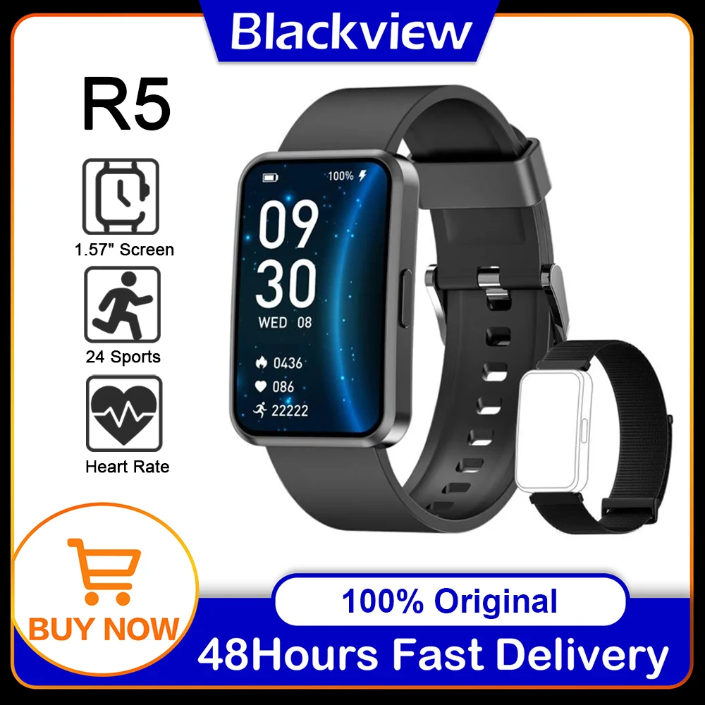 Blackview Smart Watch for Android and iPhone,IP68 Waterproof,with Bluetooth  Call(Answer/Make Calls) for Women Men 1.83 HD Screen Fitness Watch with