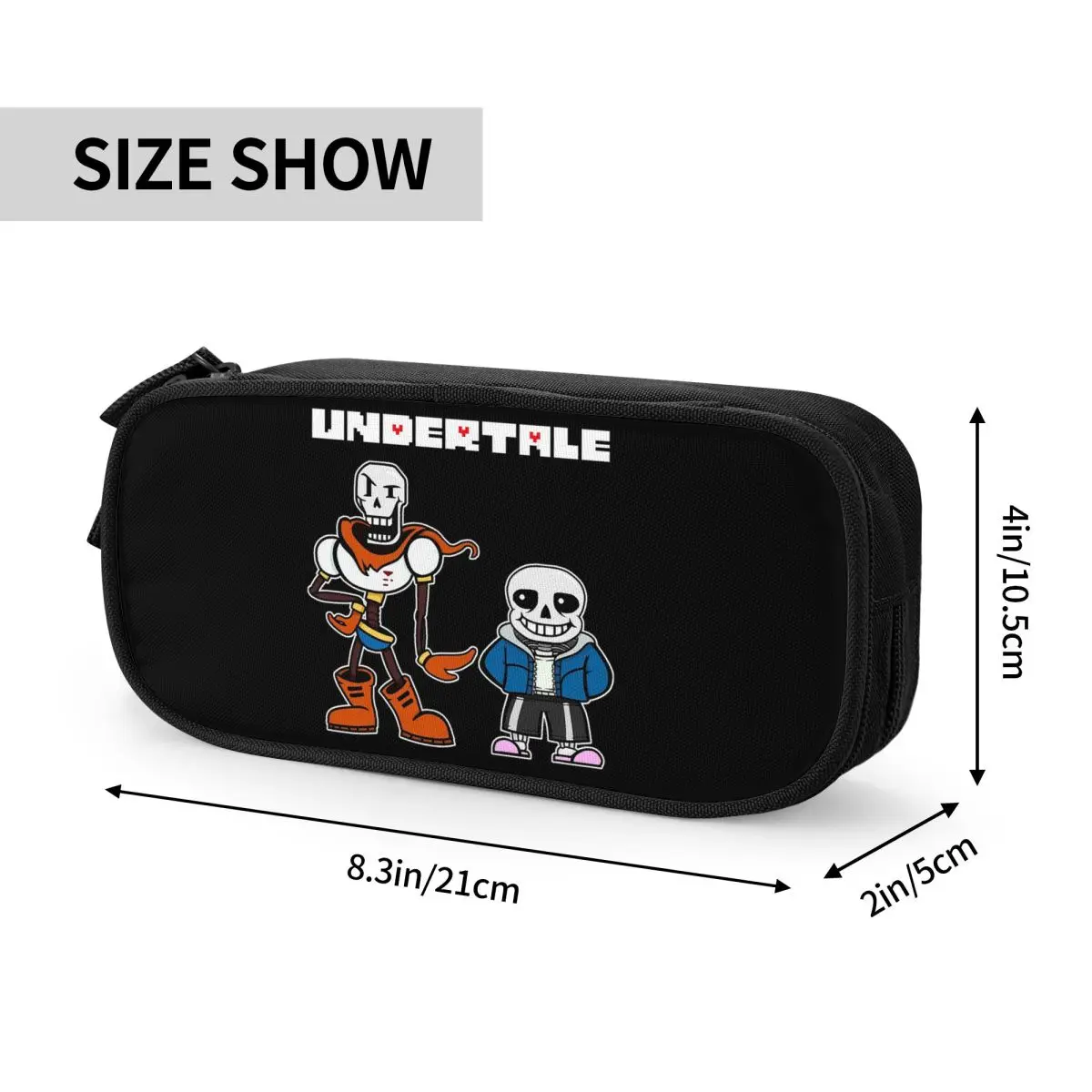 Undertale 게이머 게임용 연필 케이스 학생용 선물 펜 박스 연필 가방 대용량 연필 파우치