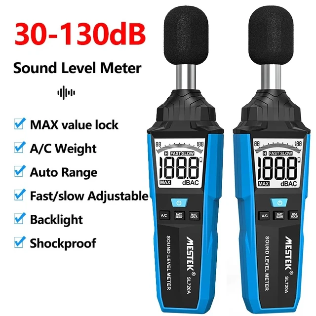 Digital Sound Level Meter 30~130dB A/C Weighting Fast/Slow