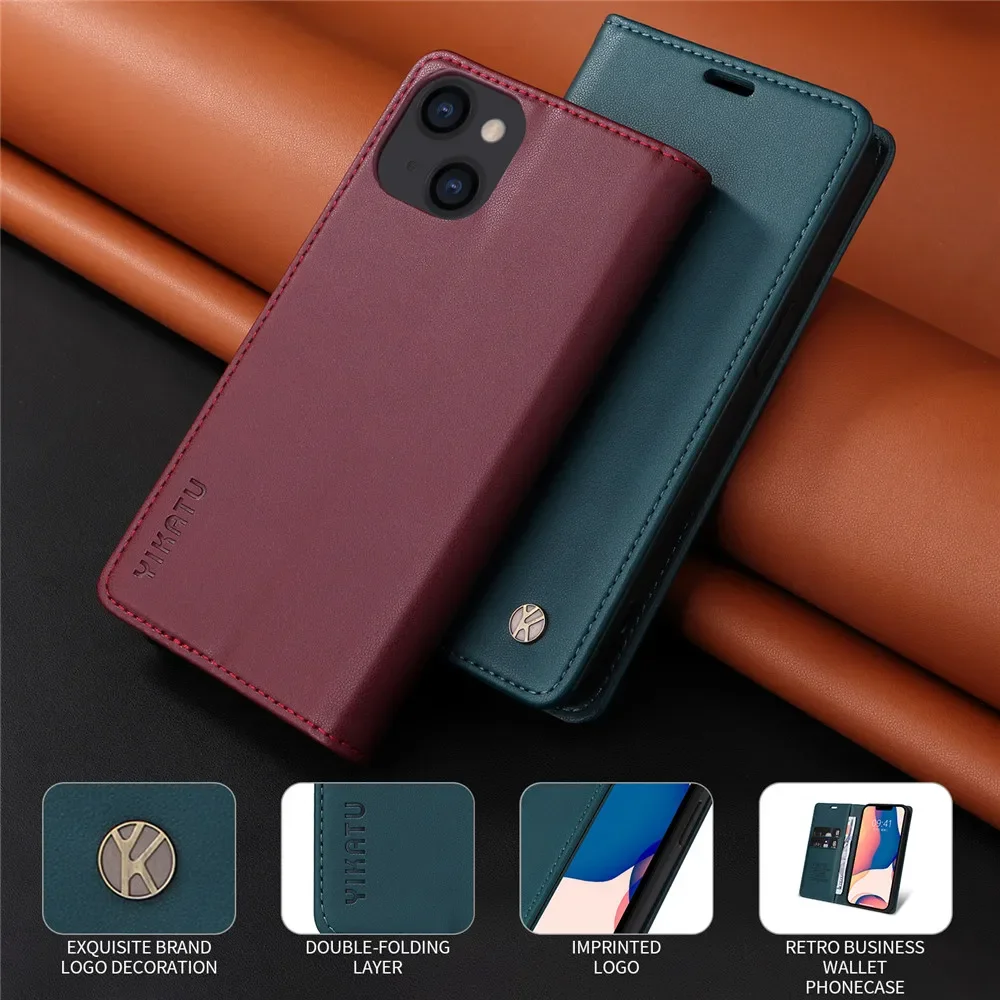 Per Iphone 14 13 12 11 Pro Max 5G Flip Case Leather Magnetic Book Funda Per Iphone 13 Mini X Xs Xr 6S 7 8 Plus Se 2022 Cover